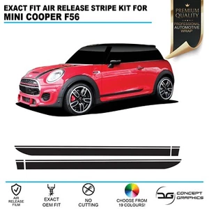 Side Racing Stripe Kit Exact OEM Fit Air Release Vinyl Fits Mini Cooper S F56 - Picture 1 of 2