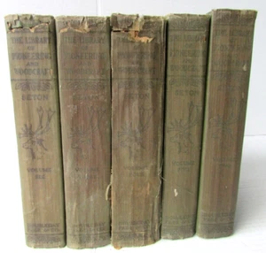 Vtg THE LIBRARY OF PIONEERING AND WOODCRAFT Seton HC Vols 2, 3, 4, 5, 6 - Picture 1 of 18