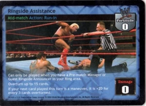 WWE: Ringside Assistance [Played] card type Mid-match Action Raw Deal Wrestling  - Picture 1 of 1