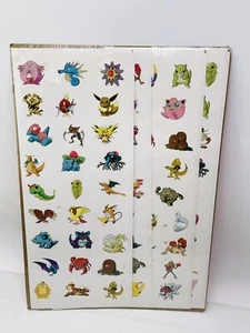 POKEMON POKEDEX POSTER +4 STICKERS sheets NOS Vintage GOLDEN BOOKS 1999 New B - Picture 1 of 10
