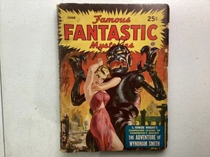 Famous Fantastic Mysteries June 1950 Pulp HP Lovecraft Norman Saunders Robot GD - Picture 1 of 8