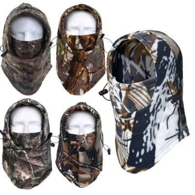 Camo Windproof Fleece Neck Warm Balaclava Ski Full Face Mask for Cold Weather - Image 1 of 4
