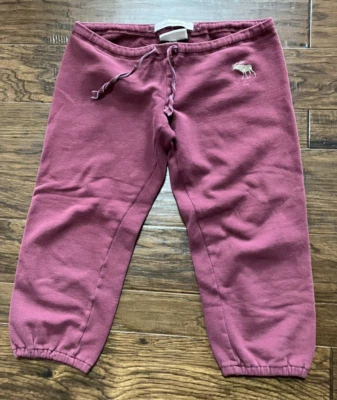 Abercrombie Crop Pant Jogger Sweatpants Youth XL Y2K Vintage Drawstring - Image 1 of 4