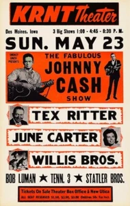 The Fabulous Johnny Cash Show POSTER 1966 Rare LARGE - Picture 1 of 1