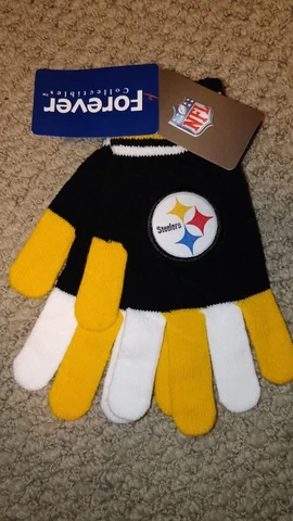 NFL Knit Gloves Pittsburgh Steelers Football Sports Apparel Cold Weather Clothes Cover