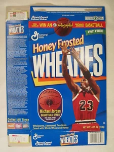 Empty Honey Frosted WHEATIES Cereal Box 1997 14.75oz MICHAEL JORDAN [G7E3f] - Picture 1 of 2