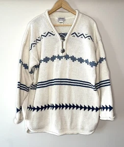 Vintage Avon Style Women’s Sweater M/L Oversized Western Aztec Tunic *READ* - Picture 1 of 6