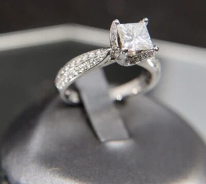 GIA Certified 1.50 Carat Diamond Verragio Ring in Platinum $12,000 - Picture 1 of 8