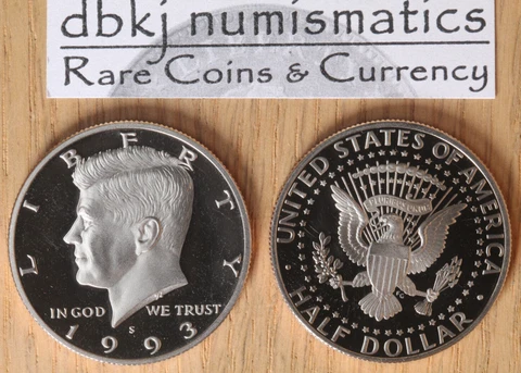 1993 S Clad Proof Kennedy Half Dollar 50¢ - Gem Cameo Proof Cover