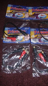 4 X 4" RCA FEMALE TO DUAL RCA MALE SPITTER 24 KARAT GOLD PLATTED NEW FREE SHIP - Picture 1 of 1