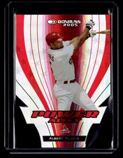 Albert Pujols #'d /250 - 2005 Donruss Power Alley Red Die-Cut #PA-3 Cardinals