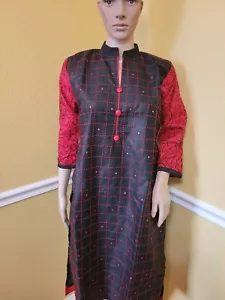 Ready made Cotton churidar salwar kameez embroidery work. Bust 42 inch - Picture 1 of 7