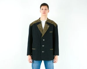 Trachten Herren vintage Jacke Blazer UK 48 US Sport Mantel Eu 58 Wolle Graues - Bild 1 von 7