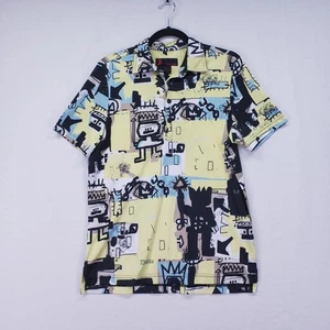 J by Jamie Sadock Men's Yellow Abstract Graffiti Short Sleeve Golf Shirt S - Picture 1 of 15