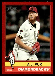 2025 Topps Heritage Red A.J. Puk Arizona Diamondbacks #490 - Picture 1 of 2