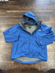 Chaqueta de lluvia cortavientos HyVent azul con cremallera completa The North Face para hombre usada en excelente estado - Imagen 1 de 10