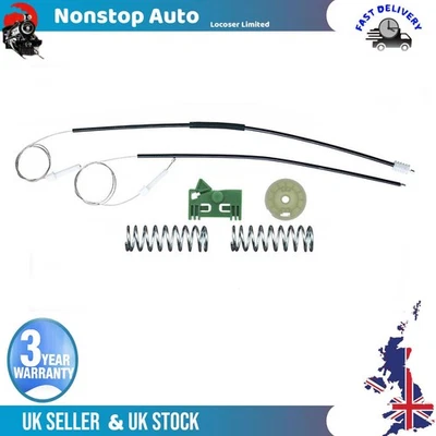 Fits PEUGEOT 306 Coupe Window Regulator Repair Kit Front Left Side - Image 1 of 4