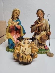 Vintage Fontanini Mary, Joseph and Jesus Paper Mache Hand Painted Italy - Picture 1 of 13