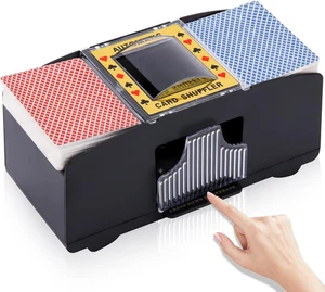 Automatischer Kartenmischer 1-2 Decks, batteriebetriebener elektrischer Mischer, Casino Ca - Bild 1 von 12