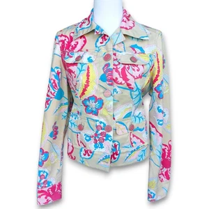 Escada Sport Jacke Baumwolle Blumenmuster XS Größe 34 gebraucht, in einwandfreiem Zustand - Bild 1 von 6