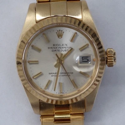Reloj Rolex Datejust para dama de oro amarillo de 18 quilates automático cuerda automática 26 mm 6917 Foto 1 de 4