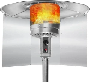 Scudo riflettore riscaldatore patio grande 3 pannelli deflettore riscaldatori propano mancante - Foto 1 di 9