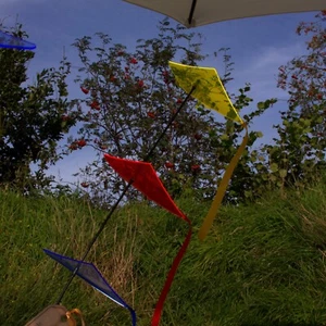 SunForm-Sonnenfänger, suncatcher, 3 bunte Drachen, Garten Deko, Groß - 2 x 1,4m - Bild 1 von 7
