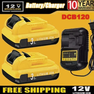 For DeWalt 12 Volt MAX Lithium-Ion for DCB120 DCB122-2 Battery / Charger 3.5Ah - Picture 1 of 21