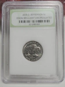 2005-D 5C “SPEARED BISON” Nickel Brilliant Uncirculated INB - Picture 1 of 10