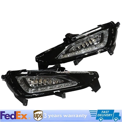 Pair For  2016 2017 Hyundai Tucson LED DRL Fog Light Daytime Running Lamp - Image 1 of 4