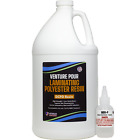 Polyester Resin 1 Gallon w/hardener for Laminating fiberglass mat, biaxle, cloth