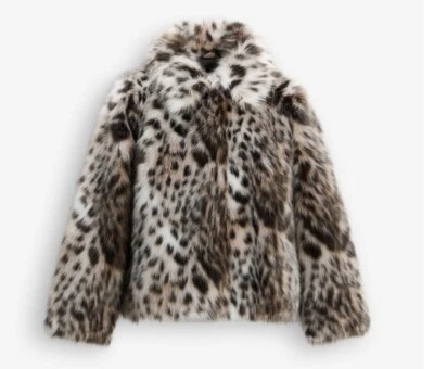 ZARA NEW WOMAN ZW COLLECTION FAUX FUR JACKET LEOPARD size S 8490/241 - Image 1 of 4