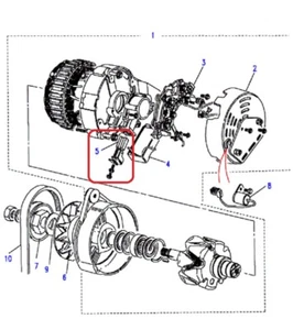 ( 1 ) GENUINE LAND ROVER RTC5611 ALTERNATOR BRUSH KIT 87-95 RR, 89-98 Discovery - Picture 1 of 3