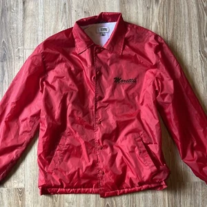 VTG Moretti's Pizza Employee Jacket / Delivery Chicago Size Small S Vintage Red - Picture 1 of 5
