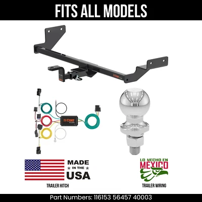 Enganche de remolque Kia Forte 2019 cableado de 4 pines bola de 2" se adapta a todos los remolques Curt de 2 k de 1,25" Foto 1 de 4