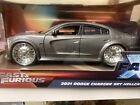 Jada Toys, 2021 DODGE CHARGER SRT HELLCAT Charcoal/w Upgraded Dually Rims