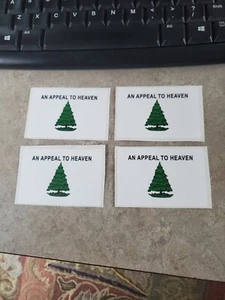 An Appeal to Heaven flag STICKER mini DECALS George Washington's Army 4 PACK LOT - Picture 1 of 24