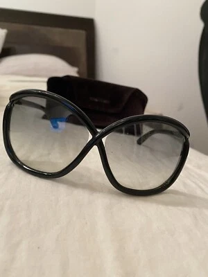 Authentic Tom Ford Whitney Oversized Soft Round Polarized Black Sunglasses /case - Image 1 of 4