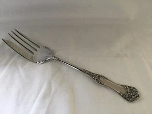 Wm. Rogers FLOWER Silverplate COLD MEAT FORK ~ No Monogram ~ - Picture 1 of 2