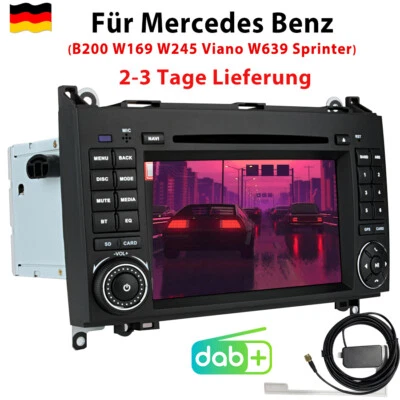 7''Autoradio Für Benz A Klasse Viano Vito W169 Sprinter GPS Navi DVD DAB+ BT SWC - Bild 1 von 4