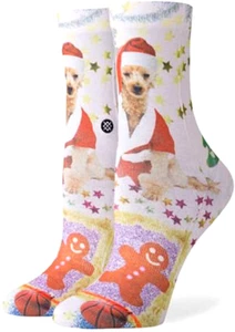 STANCE MRS PAWS GIRLS SOCK Large (2 - 5.5) White Style #G515D18BEH - Picture 1 of 4