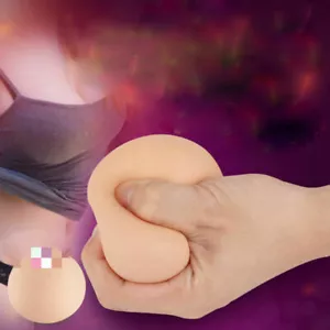 Realistischer Silikon Titten Ball Weiche Brust Quetschspielzeug Stressabbau Neu - Bild 1 von 12