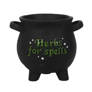 small Herbs For Spells Cauldron Plant Pot - Picture 1 of 2