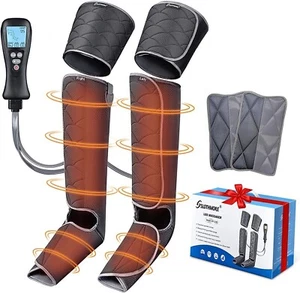 Leg Massager for Circulation & Relaxation, Air Compression with Heat - Picture 1 of 8