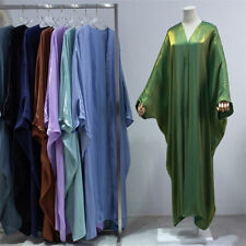Ramadan Batwing Sleeve Kaftan Abaya Women Open Long Dress Kimono Muslim Robe