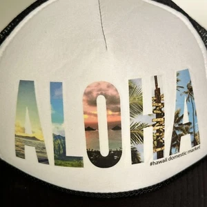 Aloha Hat Cap Trucker Mesh 100% Polyester Adjustable Cap #hawaii domestic market - Picture 1 of 5