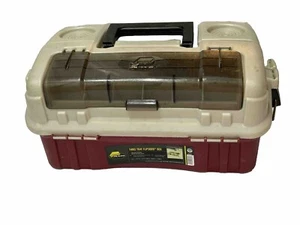 Plano Three Tray Flipsider Box Tackle Fishing 7603-01 Red White - Picture 1 of 11