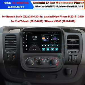 9" Android 12 Autoradio Für Renault Trafic X82 2014-2019 Navigation GPS BT DAB+ - Bild 1 von 22