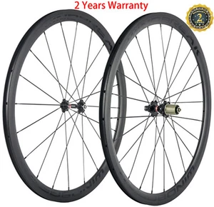 Juego de ruedas Clincher de 38 mm de ancho 23 mm 700C bicicleta de carretera/ciclo 3K mate - Imagen 1 de 7
