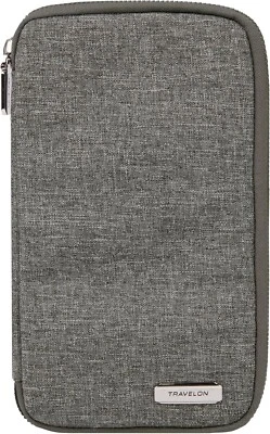 New Travelon RFID Blocking Family Passport Zip Wallet Gray ONE SIZE - Image 1 of 4